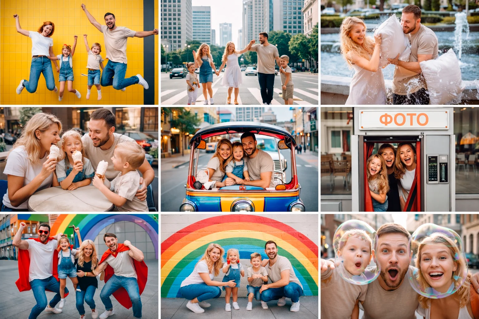 10 идей для семейной фотосессии в городе