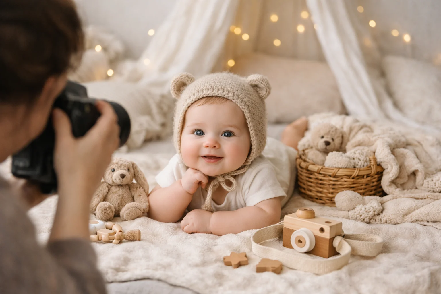 Подготовка малыша к первой фотосессии дома