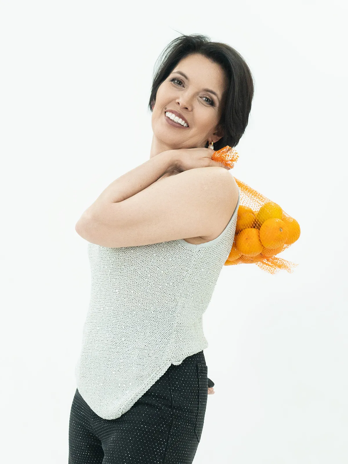 Новогодняя фотосессия с мандаринами