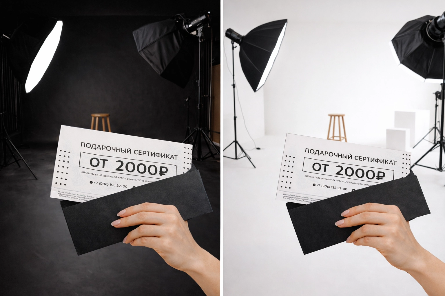 Чёрный и белый зал