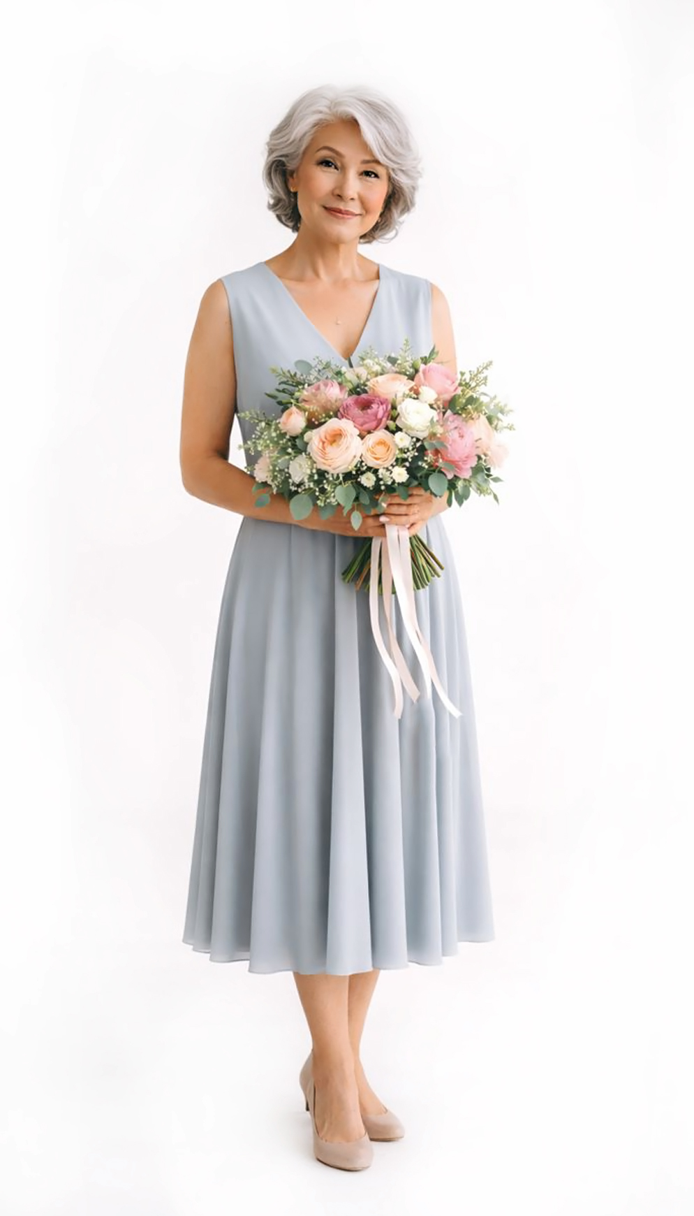 Женский портрет в белой фотостудии, съёмка к 8 марта